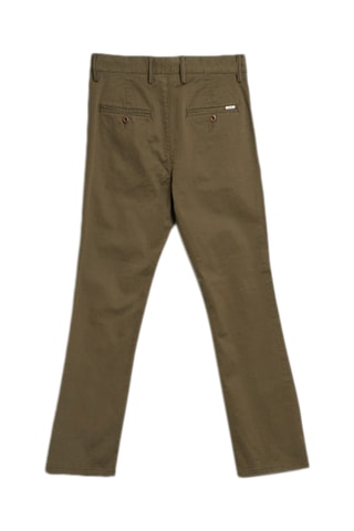 Chino droit en coton biologique - Kaki