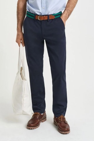 Chino slim en coton biologique - Bleu marine