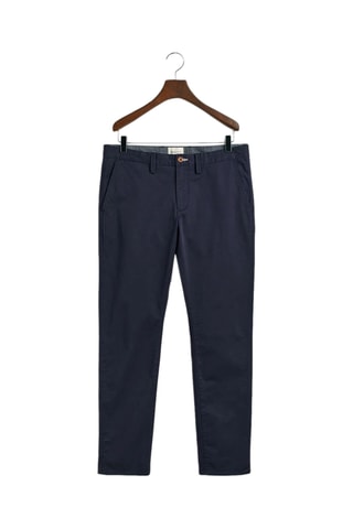 Chino slim en coton biologique - Bleu marine