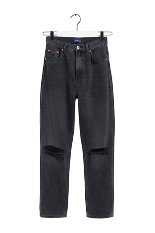 Jean taille haute droit - Noir