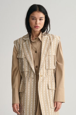 Gilet long regular - Beige