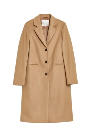 Manteau regular en laine - Beige