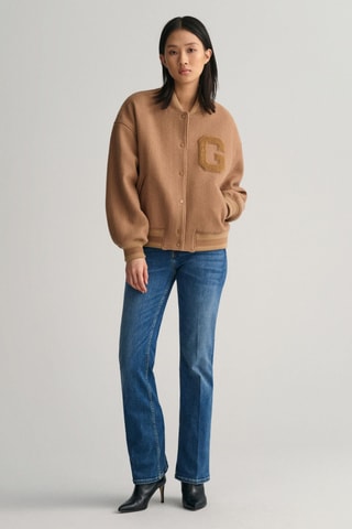 Teddy relaxed en laine - Beige foncé