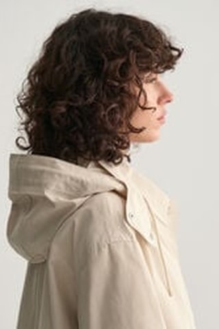 Coupe-vent regular à capuche - Beige