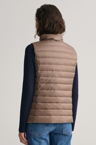 Doudoune regular sans manches - Marron