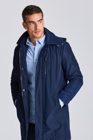 Manteau à capuche - Bleu marine