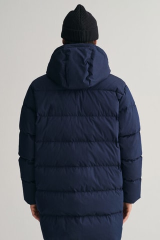 Gewatteerde Jas Relaxed Fit met Capuchon - Marineblauw