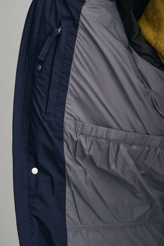 Gewatteerde Jas Relaxed Fit met Capuchon - Marineblauw