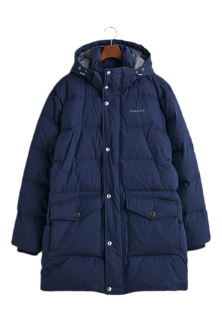 Gewatteerde Jas Relaxed Fit met Capuchon - Marineblauw