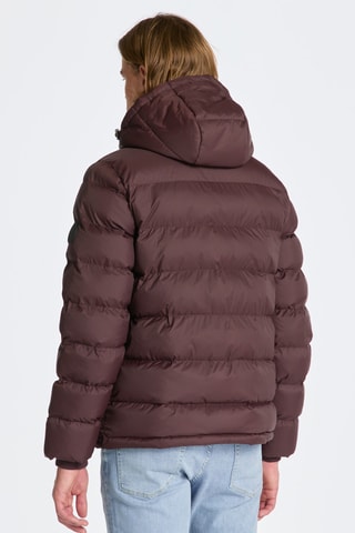 Doudoune regular à capuche - Bordeaux