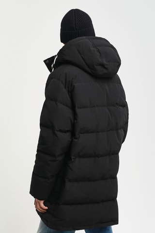Gewatteerde Jas met Capuchon - Zwart