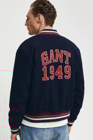 Teddy regular en laine - Bleu marine