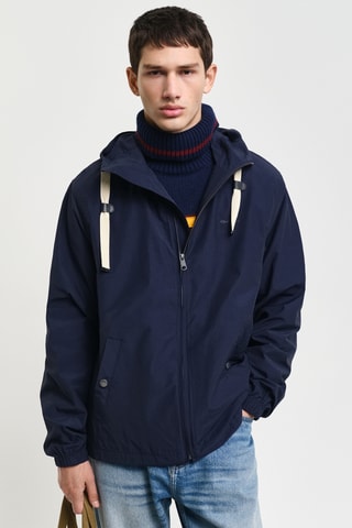 Windjack Regular met Capuchon - Marineblauw