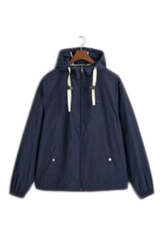 Windjack Regular met Capuchon - Marineblauw