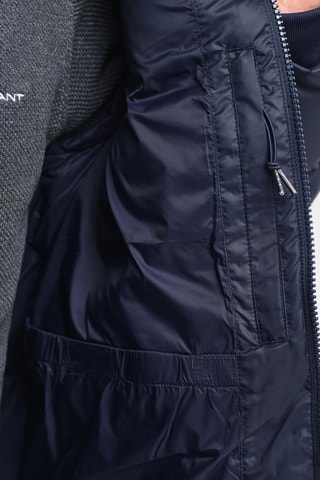 Gewatteerde Jas Regular Fit met Capuchon - Marineblauw