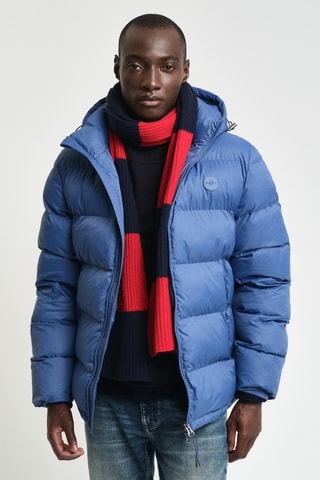 Gewatteerde Jas Regular Fit met Capuchon - Blauw