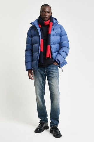 Gewatteerde Jas Regular Fit met Capuchon - Blauw