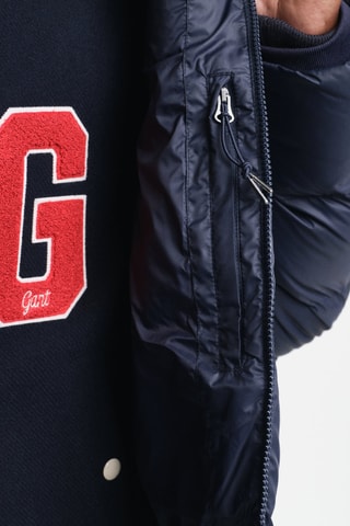 Gewatteerde Jas Regular Fit met Capuchon - Marineblauw