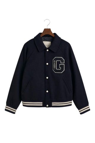 Teddy regular en laine - Bleu marine