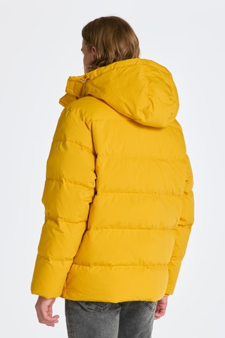 Doudoune relaxed à capuche - Jaune