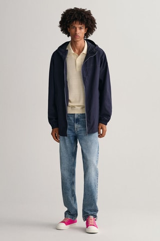 Veste relaxed à capuche - Bleu marine