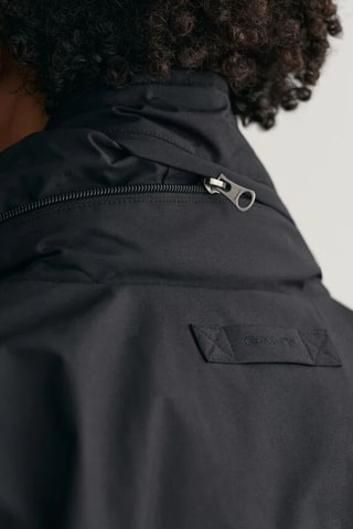 Veste regular à capuche - Noir