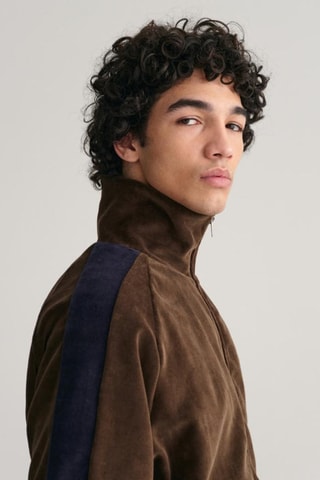 Sweat zippé relaxed - Marron