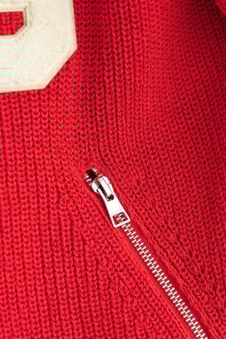 Gilet relaxed en coton biologique - Rouge