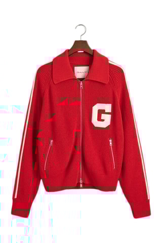 Gilet relaxed en coton biologique - Rouge