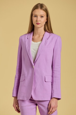 Veste regular en lin - Lilas