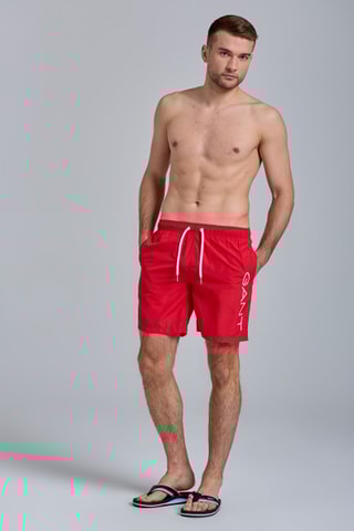 Short de bain - Rouge