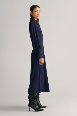 Robe midi slim - Bleu marine