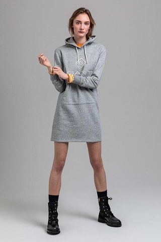 Robe sweat à capuche - Gris