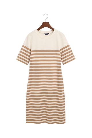 Robe relaxed - Blanc et beige