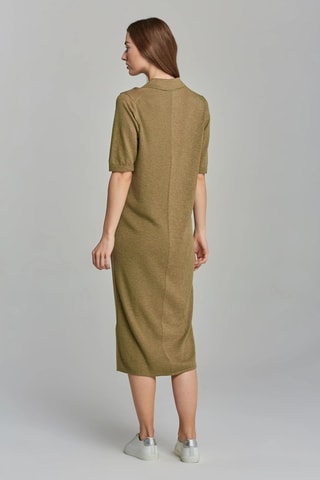 Robe regular en soie - Kaki