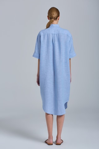 Robe chemise regular en lin - Bleu clair
