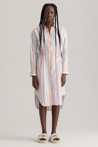 Robe chemise relaxed en lin - Bleu clair