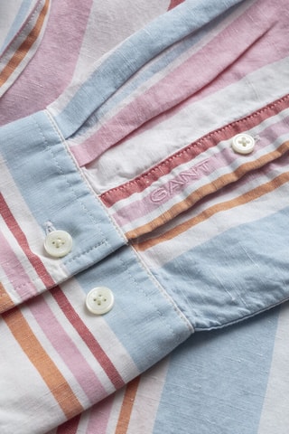 Robe chemise relaxed en lin - Bleu clair