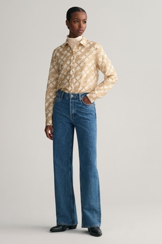 Chemisier regular en soie - Beige