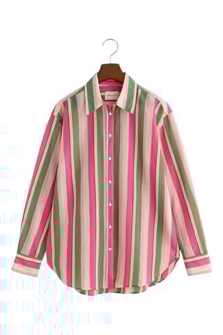 Chemise relaxed en soie - Rose