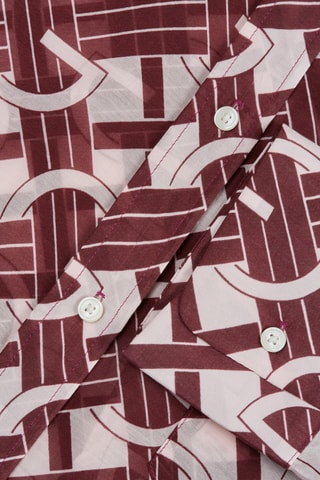 Chemise relaxed en soie - Bordeaux