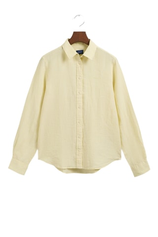 Chemise regular en lin - Jaune pâle