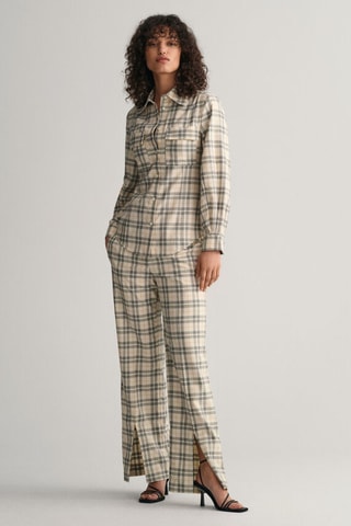 Chemise slim en laine - Beige