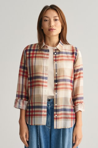 Chemise regular en soie - Beige