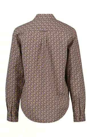 Chemise regular - Beige et violet