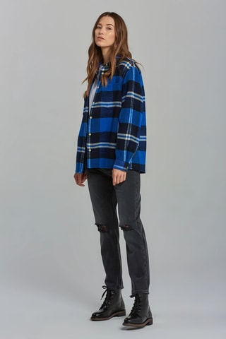 Chemise oversize en laine - Bleu