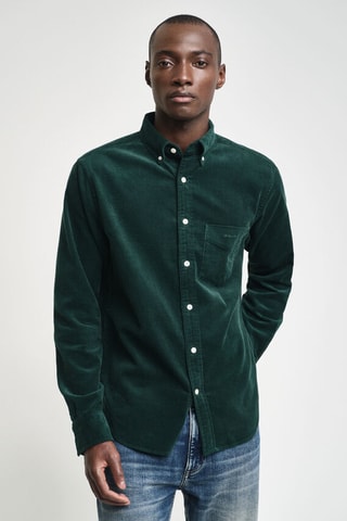 Chemise regular - Vert foncé