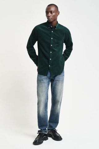 Chemise regular - Vert foncé