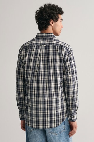 Chemise regular en coton biologique - Bleu marine