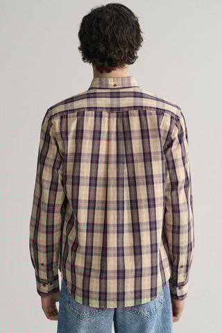 Chemise regular en coton biologique - Beige